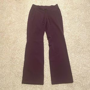 Athleta wide leg/flare track pants.  Purple.  Size 2.